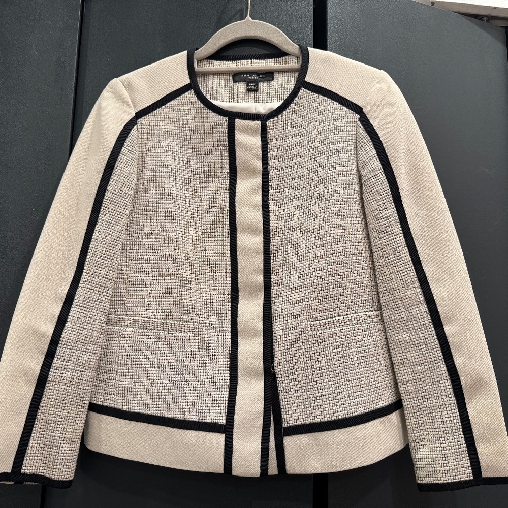 Ann Taylor Black and White Jacket